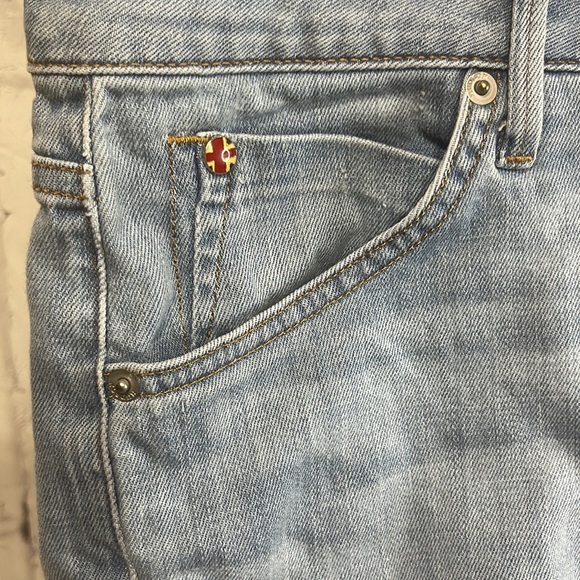 Hudson Hampton Shorts Light Wash Mid-Rise Denim Rolled Cuff Size 29 - Picture 4 of 9